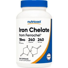 Nutricost Iron Chelate From Ferrochel 18 Mg 240 Kapsül
