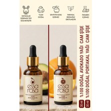 Essa Rosa Portakal Yağı Cam Şişe 30 ml- Avokado Yağı 30 ml- Doğal - Vegan - Enerji Verici - Nem Bombası 2'li Set