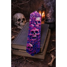 Neon Skull Art – Desenli Kitap Ayracı