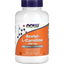 Now Foods Acetyl-L-Carnitine, 500 Mg, 200 Veg Capsules