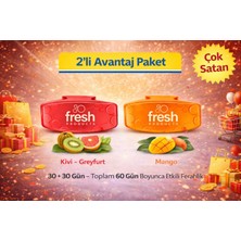 Fresh Products 🚽🥭🥝🍊 Fresh Clip 2.5 Wc Koku Blokeri – Mango & Kiwi-Greyfurt | 2’li Set