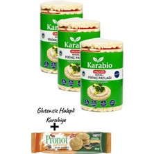 Kms Home Karabio Glutensiz Organik Mısırlı Pirinç Patlağı 90 gr x 3 Adet + Pronot Glutensiz Kurabiye
