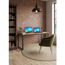 Crean Metal Ayaklı Çalışma Masası - 160CM - Çam