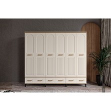 Doressa Hima Walnut 6 Kapılı Gardırop