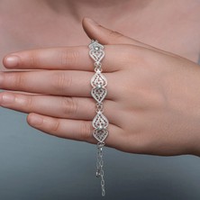 Skygo Gümüş Motif Esintisi Telkari Kadın Bileklik