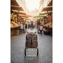 Vadi Teleskopik Saplı Su Geçirmez Çantalı Alüminyum Gövdeli Katlanabilir Pazar Arabası