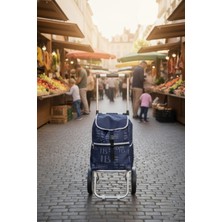 Vadi Teleskopik Saplı Su Geçirmez Çantalı Alüminyum Gövdeli Katlanabilir Pazar Arabası