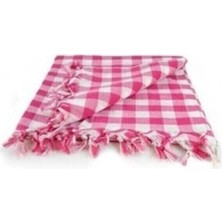 Skygo Kareli Saçaklı Kırmızı Masa/piknik/sofra Örtüsü 165X170 cm