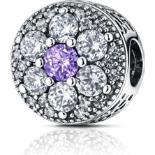 Mimozaavm Bileklik Uyumlu Beni Unutma Charm Gümüş Kaplama Çiçek Figürlü Bileklik Ucu