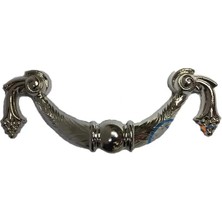 Dekoratif Zamak Üzümlü Kulp - 64MM, Nikel, 1 Adet