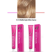 Skygo 2 Li Set Premium 9.13 Küllü Açık Altın Sarısı - Kalıcı Krem Saç Boyası 2 x 50 G Tüp