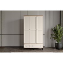 Doressa Duns Walnut 3 Kapılı Gardırop
