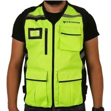 Motosiklet Yelek Reflektif Neon Reflektörlü Motorcu Yelek