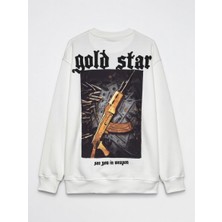 Uysal Elegance Kapüşonsuz 3 Iplik Sweatshirt