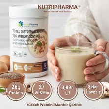 Nutripharma Whey Proteinli Mantar Çorbası Öğün Tozu – Bariatrik Diyet Protein Tozu, 600G
