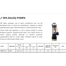 Kentaş Spa6-32-1.5 Dalgıç Pompa