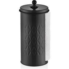 The Mia Prizma Metal Dik Havluluk - Kağıt Havluluk 30CM.SIYAH