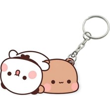 ADA 3D Dudu Bubu Panda Ayıcık Çift Anahtarlık Sevgiliye Özel Hediye Çanta Süsü Charm Sevgililer Günü