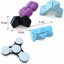 Premium Stres Giderici Seti - 4 Parça | Sonsuz Küp ve Spinner Kombini