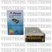 M-Power Me 1115 12V 10A Metal Kasa Adaptör 120W Fanlı