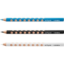 Lyra Groove Jumbo Kuru Boya Kalemi - Siyah + Beyaz + Mavi