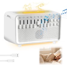 Matechno 3in1 Işıklı Doğa Sesli Uyku Yardımcısı Buharlı Hava Nemlendirici ve Bluetooth Hoparlör Cihazı