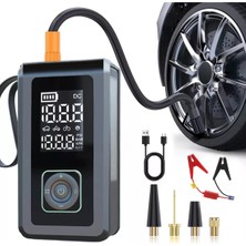 Exenar Akü Takviye Cihazı Hava Pompası 150PSI Powerbank 8000MAH 1000A Jump Starter Marş Basma LED Fenerli