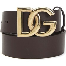Dolce & Gabbana Kahverengi Gold Tokalı Kemer