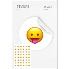 43 Cici Süsler Organizasyon Emoji  Ifadet Sticker Seti 48 Li Etiket