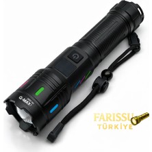 farissu PS-3200 Profesyonel Şarj Edilebilir El Feneri - 25W 4500 Lümen 3000 Metre Menzil