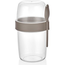 Mons Qlux Yoğurt Kabı Bpa Içermez Yoğurt Salata Müsli Porsiyon Öğün Kabı L-00977 600 ml + 300 ml