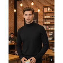 Nobrand Selanik Örgü Yarım Balıkçı Yaka Kazak