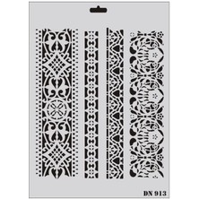 SHN Dantel Seri DN913 Stencil 35X25 cm