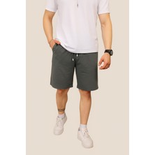 Eydamoon Erkek Baggy Kesim 2 Iplik Basic Yazlık Bel Lastikli Cepli Yazlık Şort&bermuda