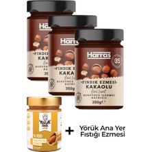 Kms Home Harras Glutensiz Kakaolu Fındık Ezmesi 350 gr x 3 Adet + Yörük Ana Vegan Yer Fıstığı Ezmesi 300 gr