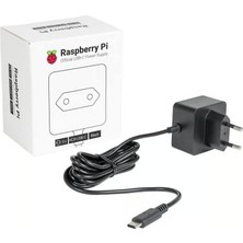 Raspberry Pi 4 Güç Adaptörü 5V 3A Usb-C Siyah