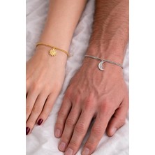 Sirius Jewelry 925 Gümüş | Hilal Güneş Çift Bileklik