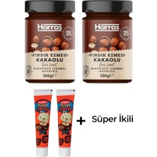 Kms Home Harras Glutensiz Kakaolu Fındık Ezmesi 350 gr x 2 Adet + Koska Tahin Pekmez Tüp 40 gr x 2 Adet
