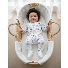 Buufuu Baskılı Bebek Uzun Kollu Çıtçıtlı Zıbın