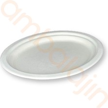 Ambalajın Nature Ekolojik Karton Kağıt Tek Kullanımlık Oval Tabak - 20X26 cm