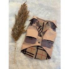 Feyza Design Su Geçirmez Köpek ve Kedi Trençkot, Şık ve Pratik Dış Giyim