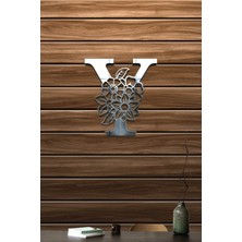 Kusva Pleksi Glass Harf Dekoratif Tablo Gümüş-Y