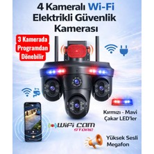 4 Kameralı 3 Motorlu Akıllı Ptz Güvenlik Kamerası