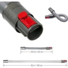 Rovexa Dyson Esnek Hortum - 150CM Uzatılabilir Dar Alan Temizleme Aparatı - Dyson V7 V8 V10 V11 V15 Uyumlu