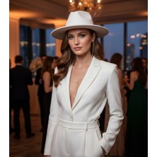 Dess Design Florıana Panama Hat (Zincirli Beyaz Panama Şapka)