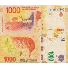 Banknoting Arjantin 1000 Peso 2020-22 Ççt.