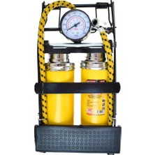 Dmax Ayak Bisiklet Pompası Çift Pistonlu Pompa Motosiklet Bisiklet Pompa 2 Kalın Pistonlu