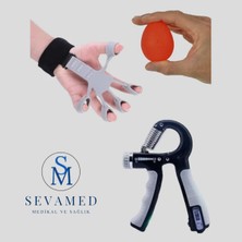 PremiumPort El Bilek Güçlendirme Seti, Sayçalı Yay Top ve Parmak Egzersiz Lastiği
