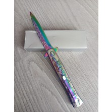 Salgaro Kabartma Gül Desenli Kamp  Çakısı