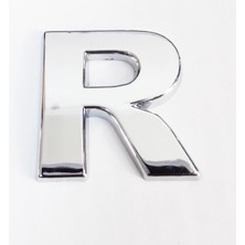 SHN R Harfi 3,75 cm Krom Yapışkanlı